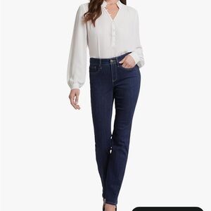 NYDJ Dark Blue Marilyn Straight Leg Jeans